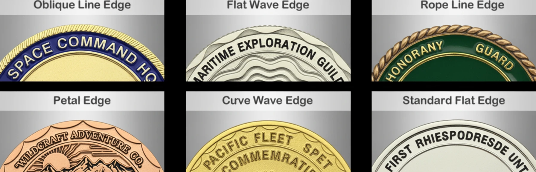 Custom Challenge Coin Edge Options