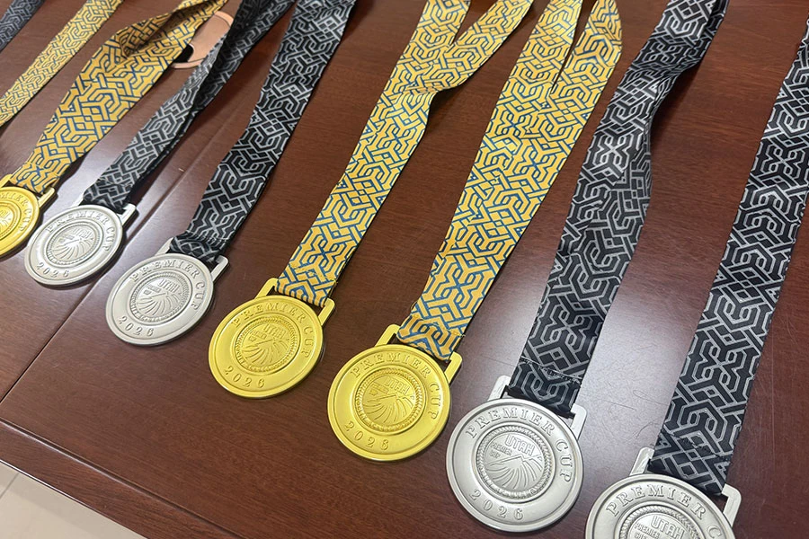 Custom Pearl Gold Embossed Medal for the 2026 Utah Premier Cup4