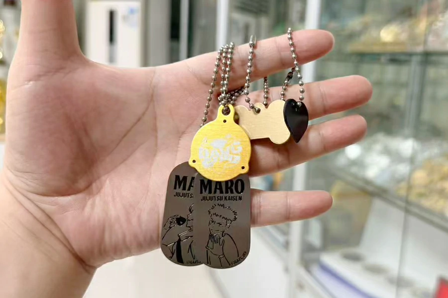 Assorted Dog Tag Keychains