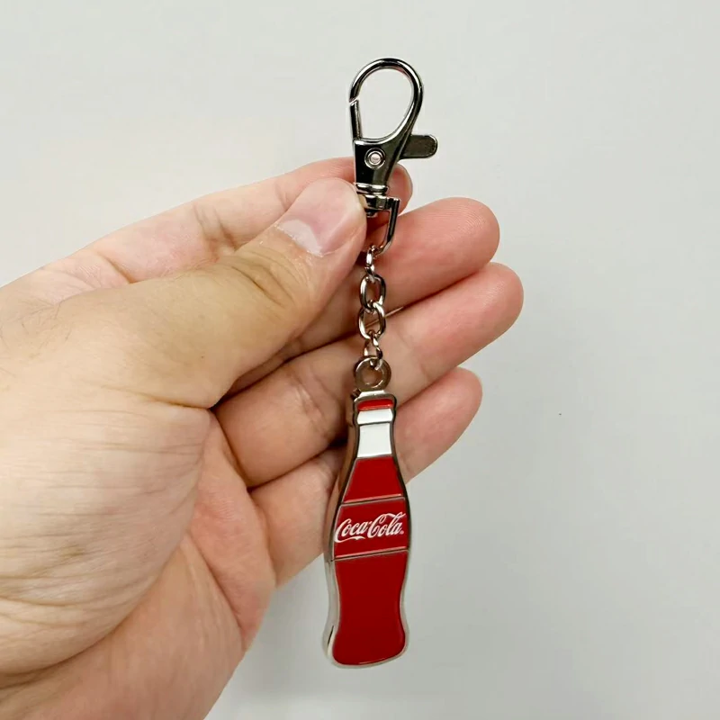Coca Cola Glass Bottle Shaped Metal Keychain4