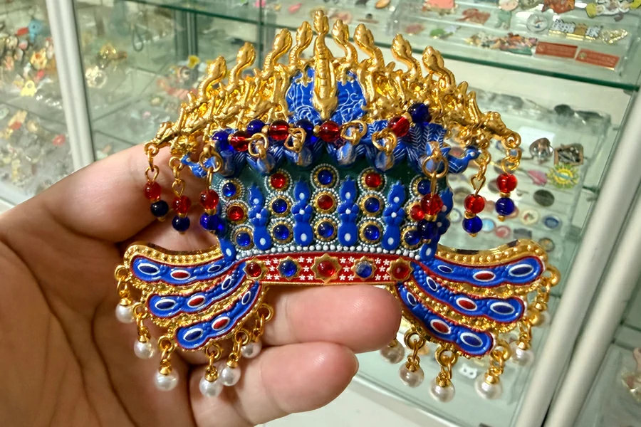 Ornate Phoenix Crown 3D Refrigerator Magnet