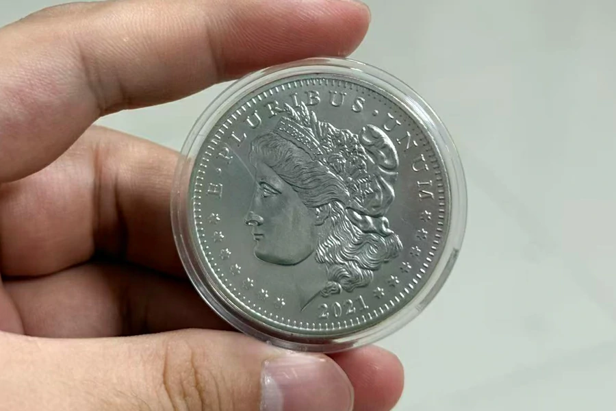 Silver Commemorative Coin Featuring a Woman's Portrait