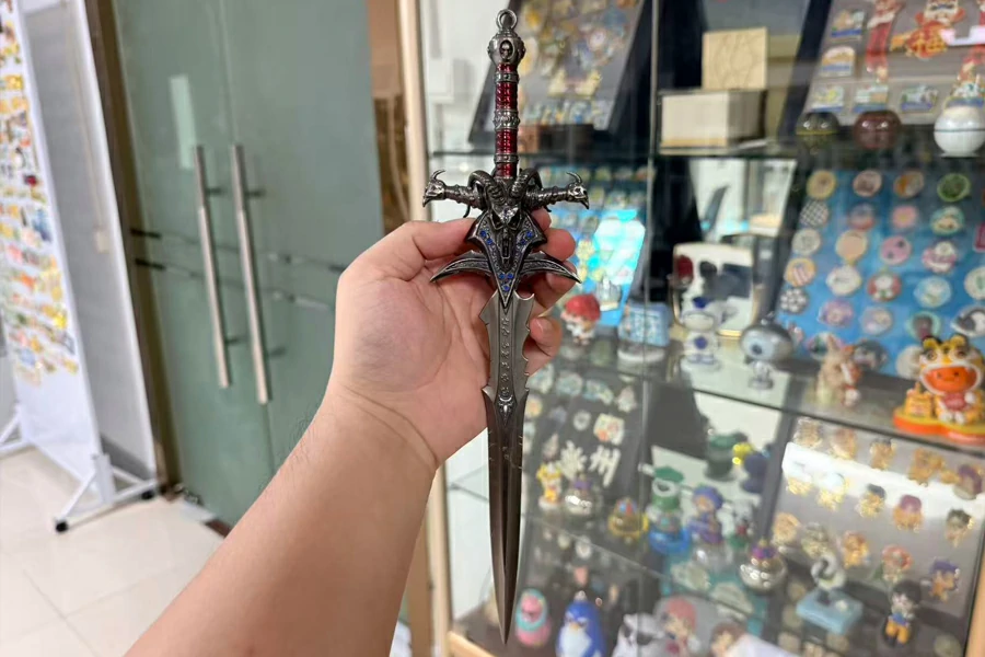 Skull-Themed Demon Sword Ornament