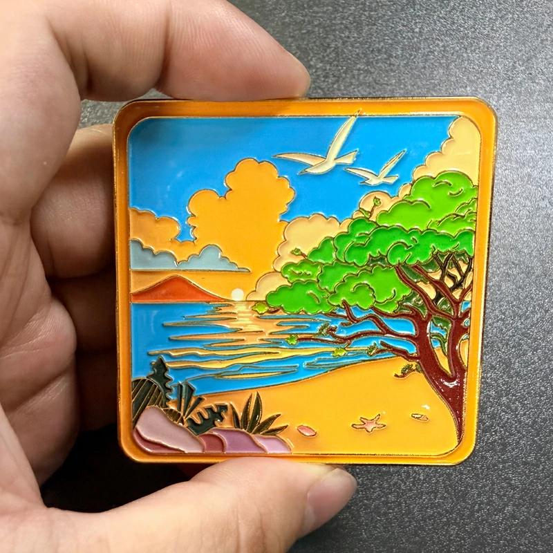 Sunset Beach Bird Refrigerator Sticker Souvenir4