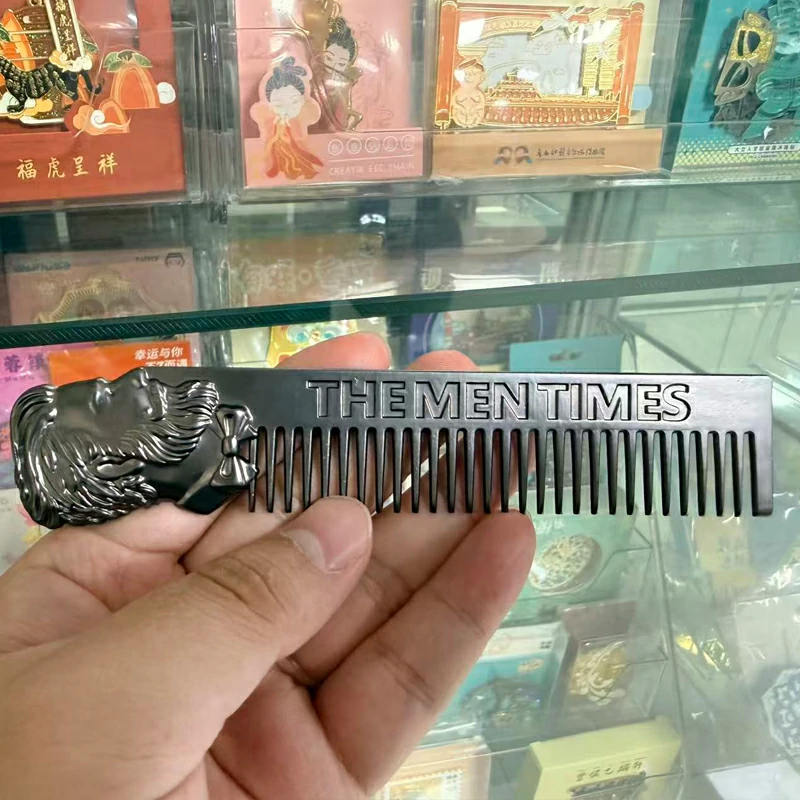 THE MEN TIMES Custom Metal Beard & Portrait Comb2