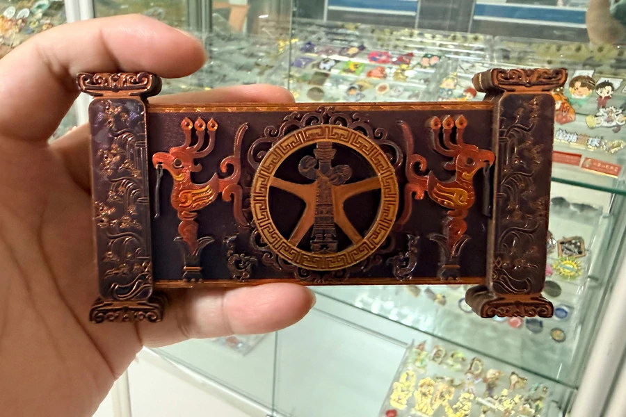 Wooden Scroll Ritual Refrigerator Magnet