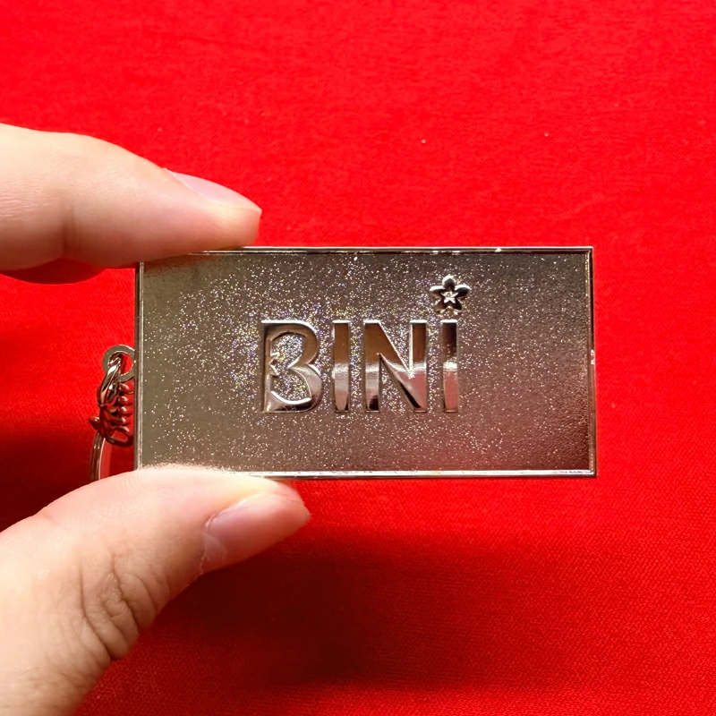 BINI Girl Group Star Merchandise Nameplate Metal Keychain1