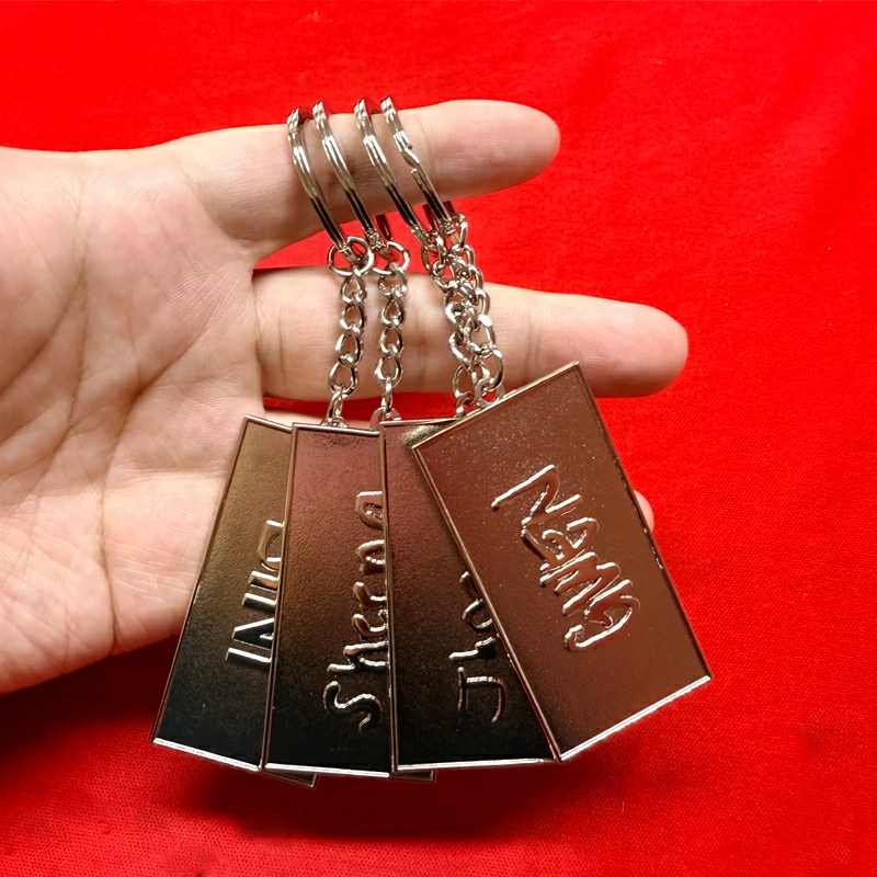 BINI Girl Group Star Merchandise Nameplate Metal Keychain5