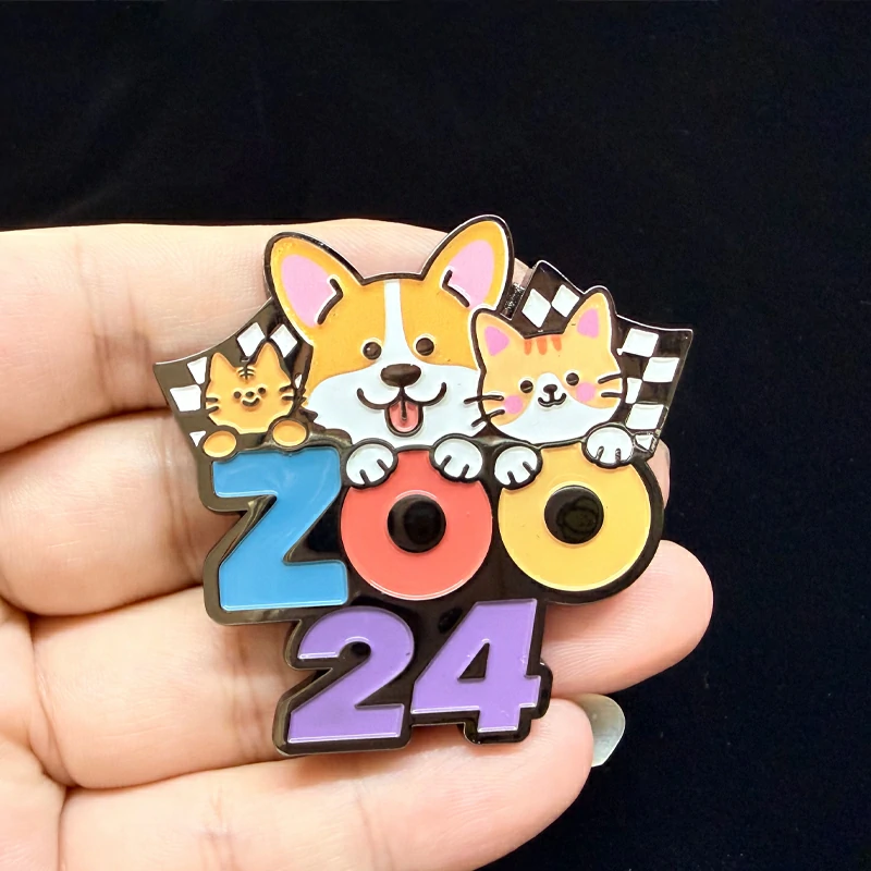 Cute Zoo 24 Animal Magnetic Enamel Pin Badge1