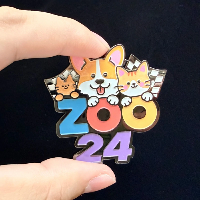 Cute Zoo 24 Animal Magnetic Enamel Pin Badge4