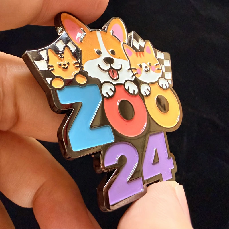 Cute Zoo 24 Animal Magnetic Enamel Pin Badge5