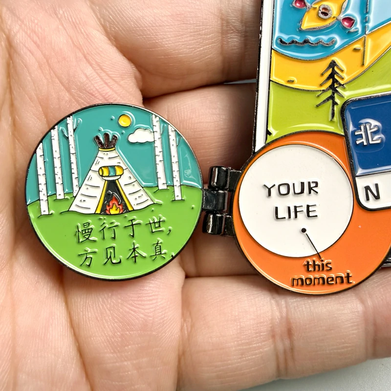 I Found North in Mohe Folding Enamel Refrigerator Sticker5