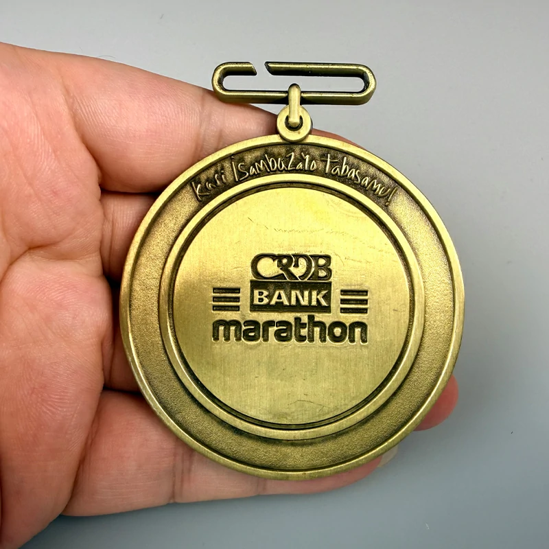 Kasi Iasmbazayo Tabasamu Relief Elephant Retro Metal Medal2