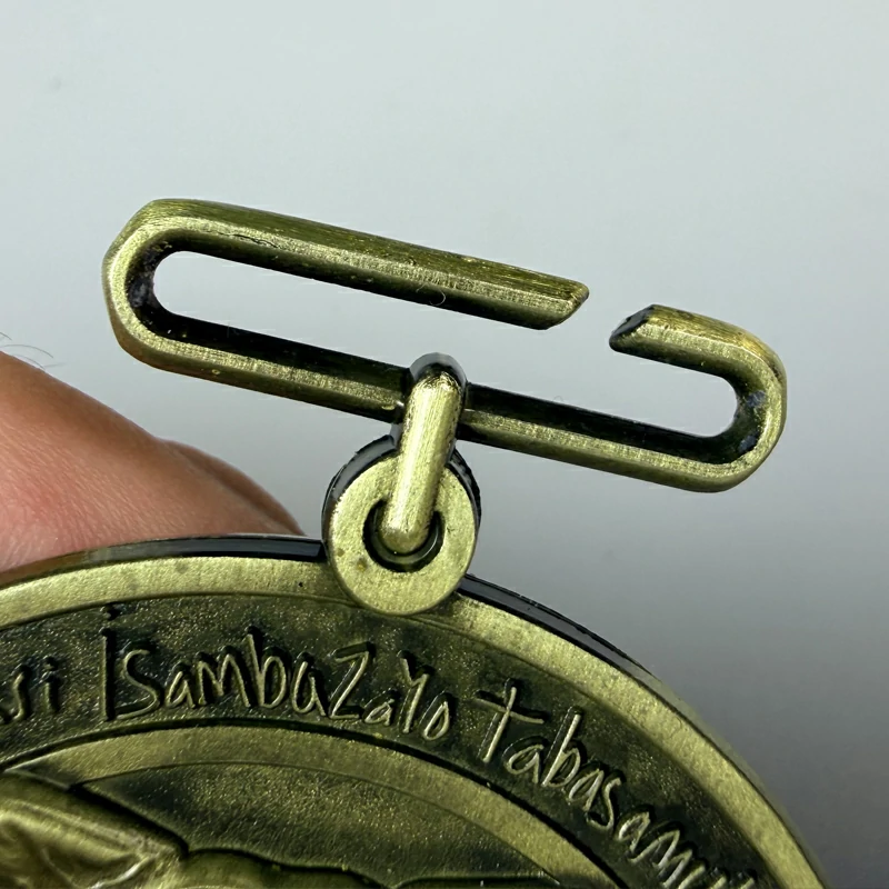 Kasi Iasmbazayo Tabasamu Relief Elephant Retro Metal Medal4