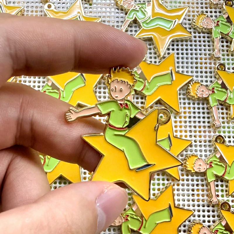 Little Prince Star Enameled Metal Pendant2