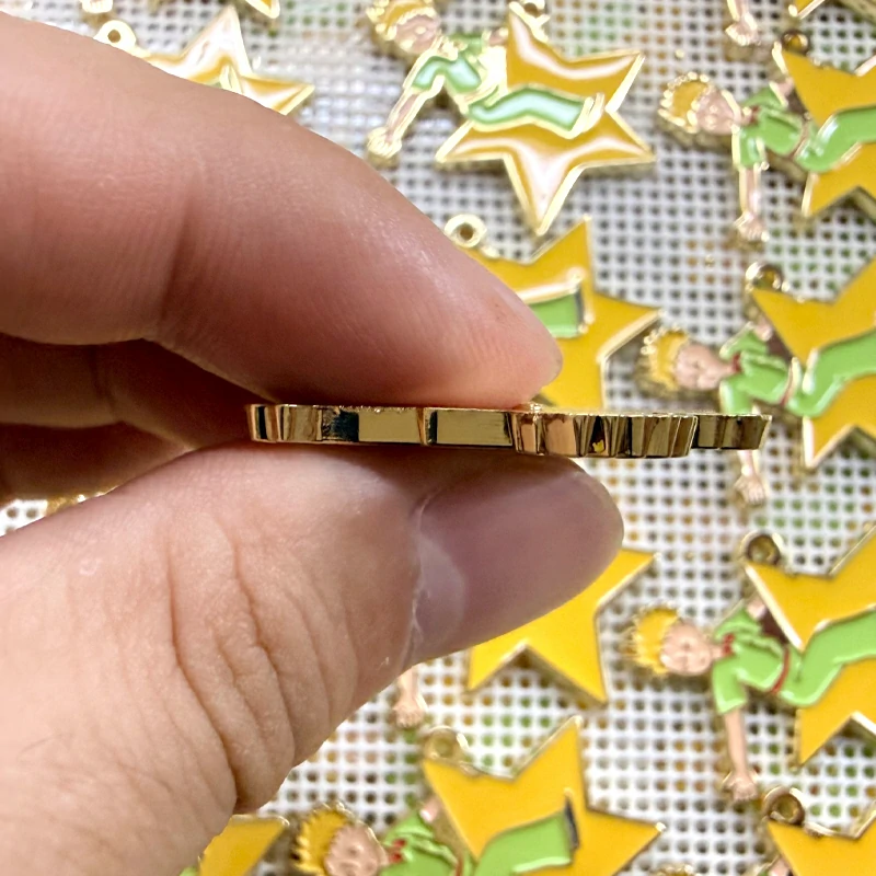 Little Prince Star Enameled Metal Pendant3