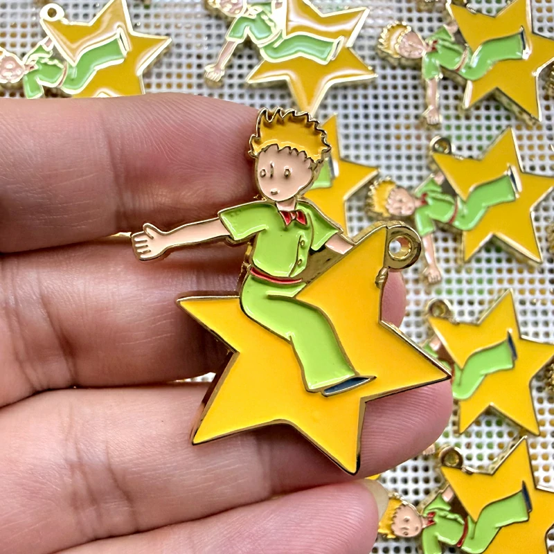 Little Prince Star Enameled Metal Pendant5