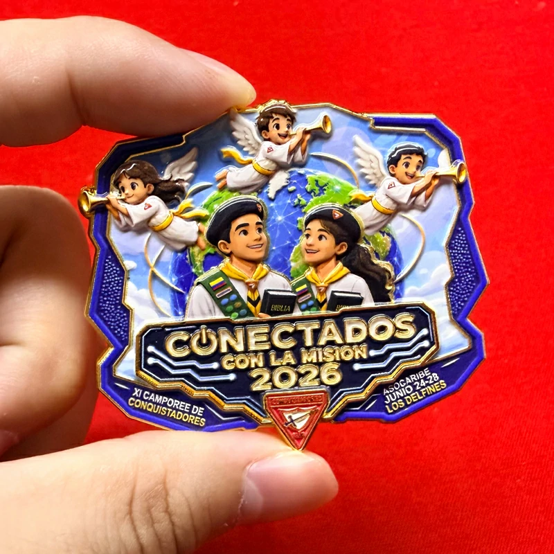 OFICIAL ASO.GARIBE CONECTADOS CON LA MISIÓN 2026 Themed Enamel Commemorative Badges4