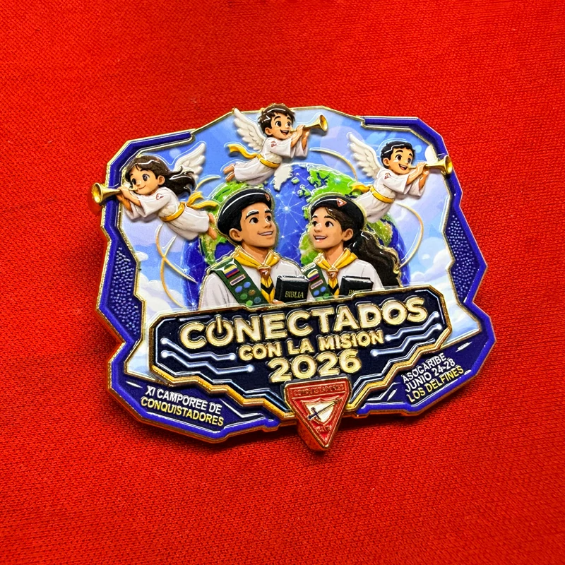 OFICIAL ASO.GARIBE CONECTADOS CON LA MISIÓN 2026 Themed Enamel Commemorative Badges5