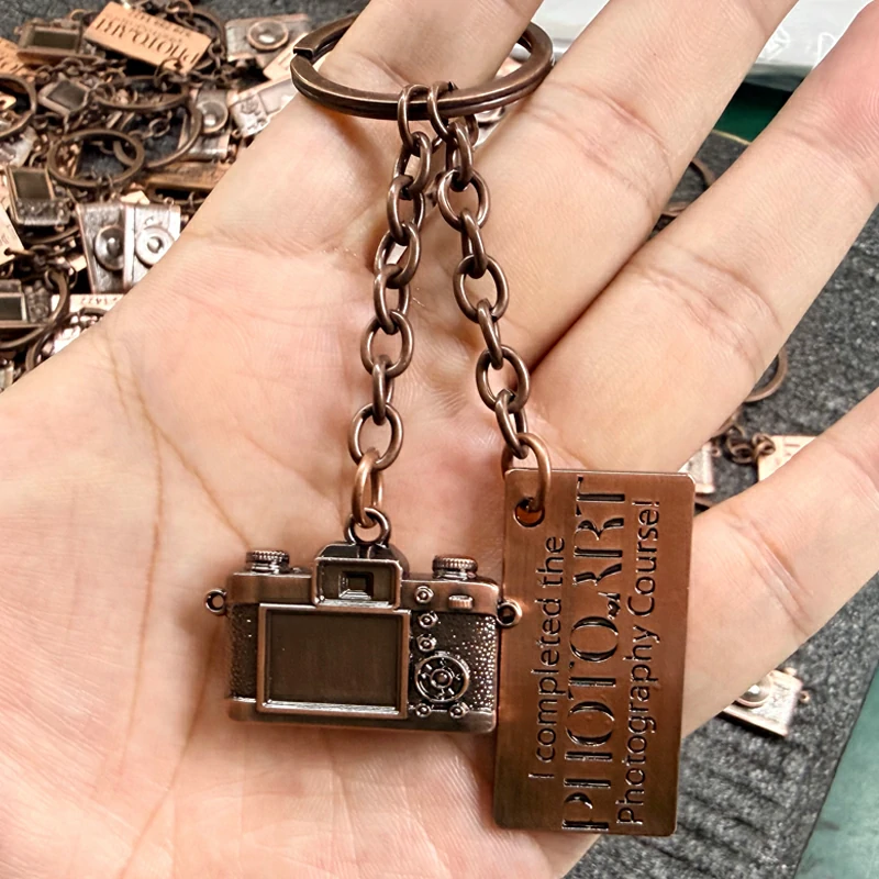 Photo Art Brand Copper Camera Pendant Keychain6