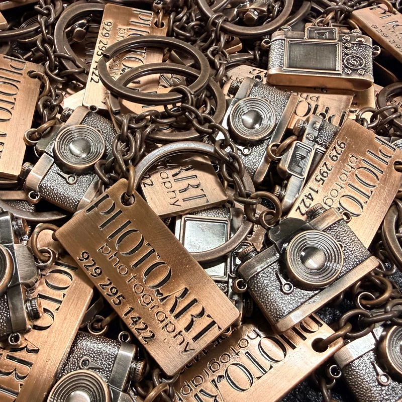 Photo Art Brand Copper Camera Pendant Keychain7