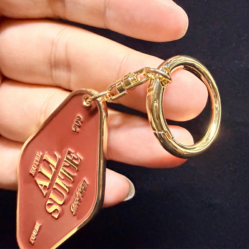 SnowMan All Suite Room 909 Hotel Brown Door Number Keychain3