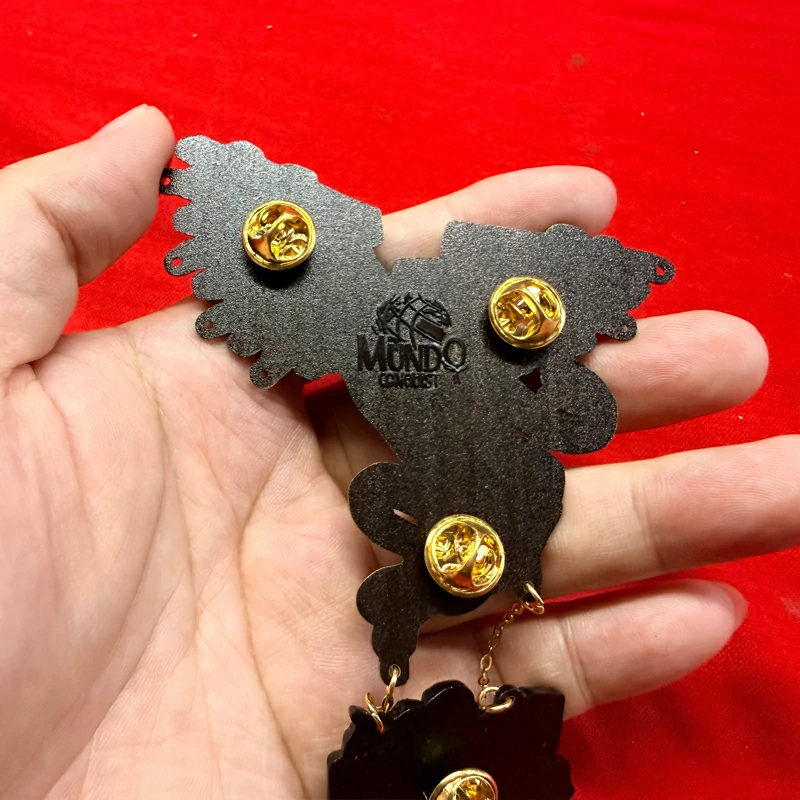 Sun God Eagle with Snake and Cheering Crowd Joint Metal Badge4