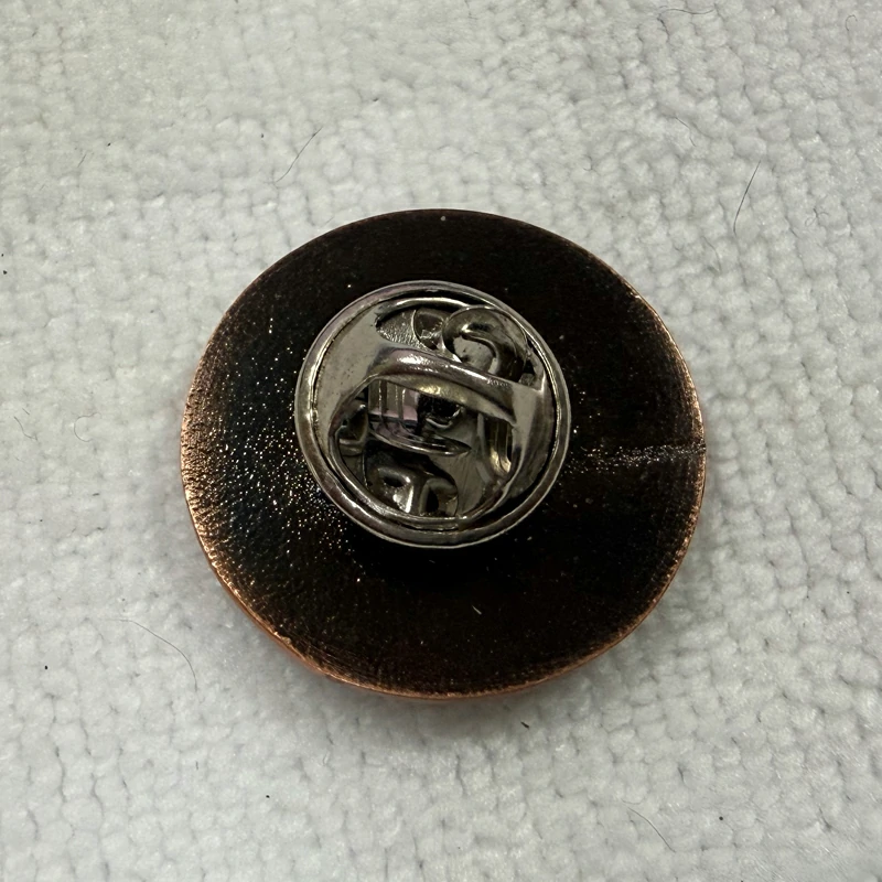 Antique Copper V Symbol Metal Enamel Lapel Pin4