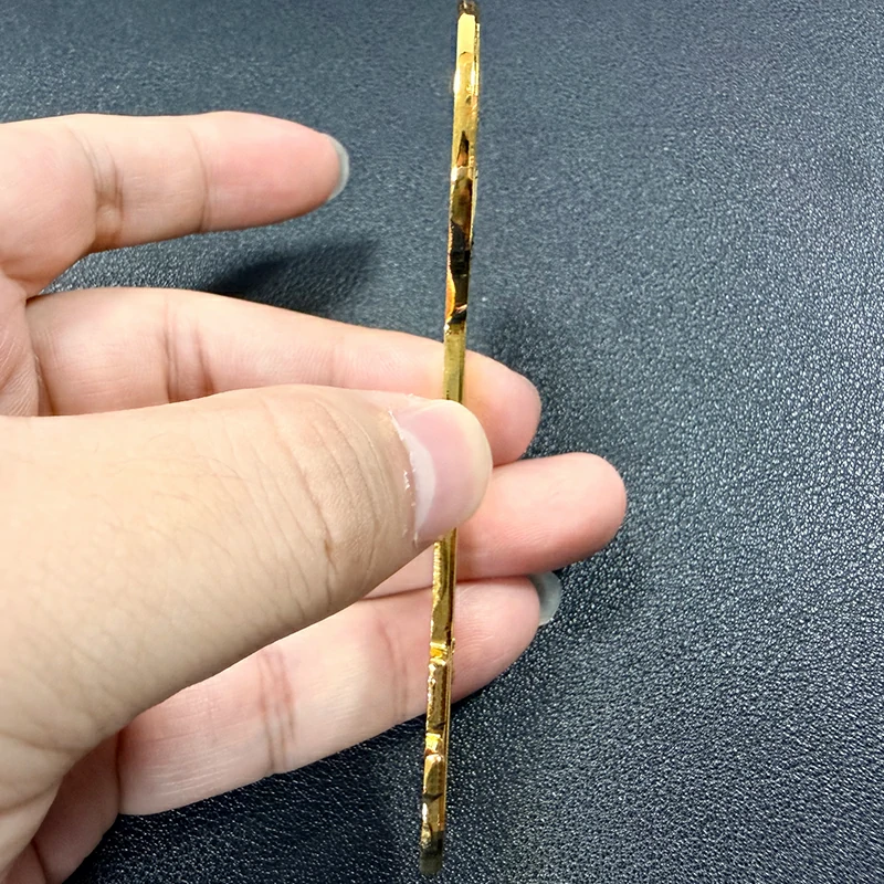 Gold Metal Rachel's Tomb Hebrew Blessing Key Ornament5