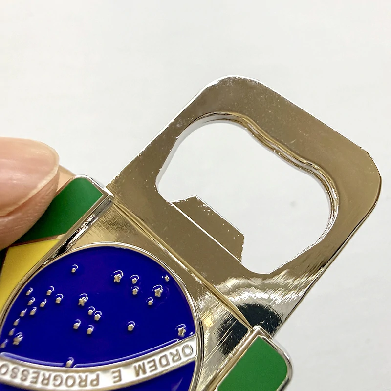 Brazil Flag Bottle Opener Metal Keychain4