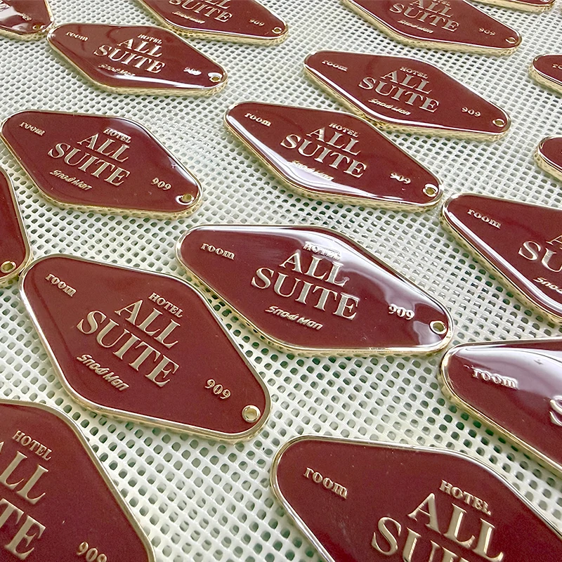 Enamel Hotel Room Metal Key Tag4