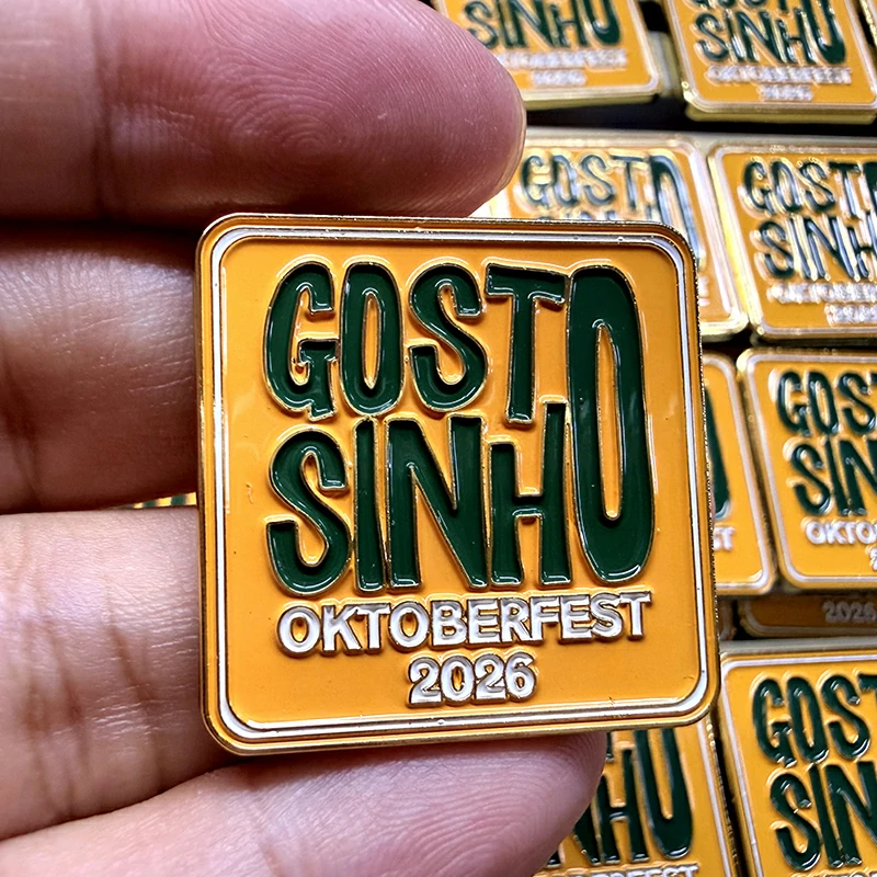Gosto Sinho Oktoberfest 2026 Square Enamel Lapel Pin1