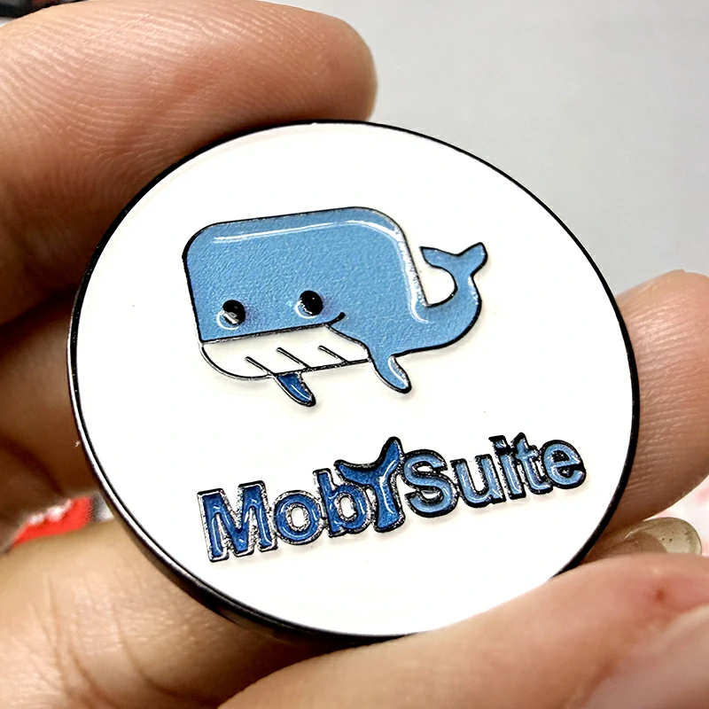 MobySuite Whale Logo Round Enamel Lapel Pin4