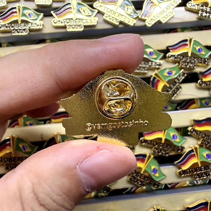 Oktoberfest 2026 Germany Brazil Flag Enamel Lapel Pin3