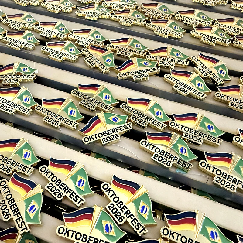 Oktoberfest 2026 Germany Brazil Flag Enamel Lapel Pin5