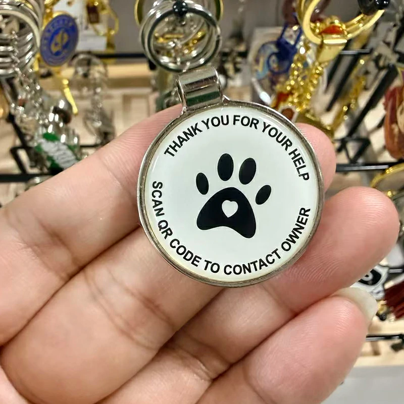 Custom QR Code Pet ID Metal Tag1