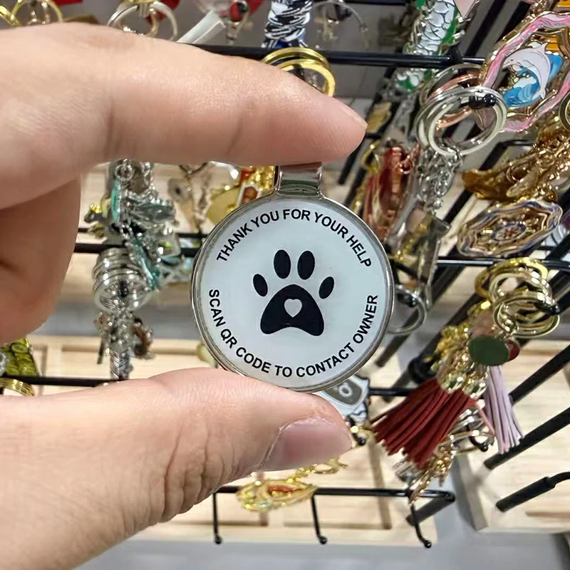 Custom QR Code Pet ID Metal Tag5